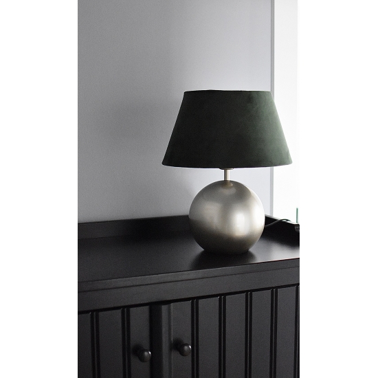 Elegancka, Złota, Lampa Stojąca, Abażur Ciemno Zielony, Styl Glamour